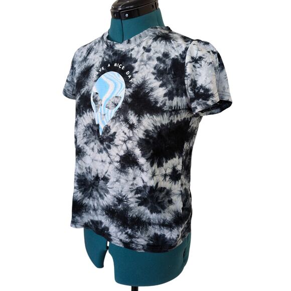 A.LAB Tie-Dye Have A Nice Day Alien Graphic T-Shirt Soft Short Sleeve Medium - Picture 2 of 8
